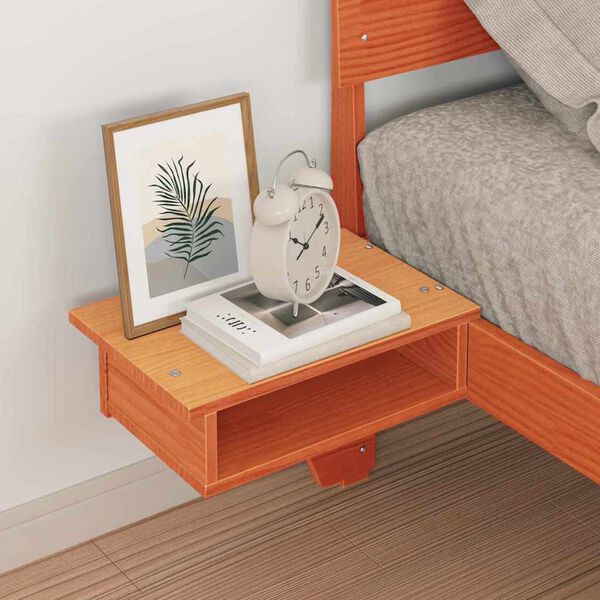 vidaXL Ramka ł&oacute;żka Woskowy Brąz 80 x 200 cm Lite drewno sosnowe