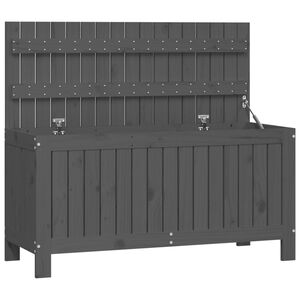 vidaXL Skrzynia ogrodowa, szara, 108x42,5x54 cm, lite drewno sosnowe