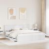 vidaXL Ramka ł&oacute;żka z szufladą Biały 200 x 200 cm Drewno inżynieryjne
