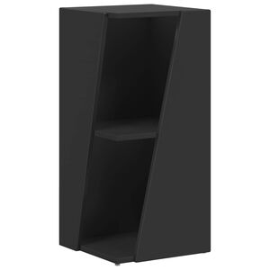 vidaXL P&oacute;łka boczna Czarny 33 x 32 x 70,5 cm Materiał drewnopochodny