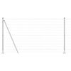 vidaXL Ogrodzenie z słupkiem Srebrny 1,2 x 10 m Stal