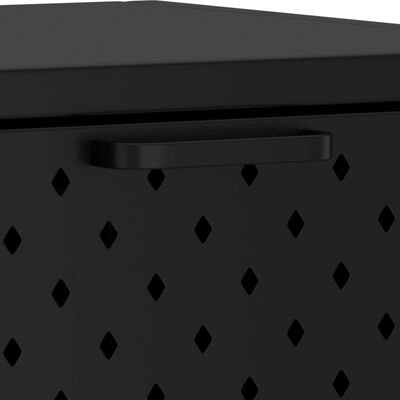 vidaXL Stolik konsolowy, czarny, 72x35x75 cm, stalowy