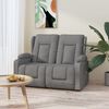 vidaXL Rozkładany fotel masujący z uchwytem, 2-os., szary, ekosk&oacute;ra