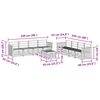 vidaXL Zestawy sof 9 pcs Naturalny Lite Drewno Akacji