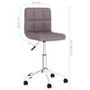 vidaXL Obrotowe krzesło stołowe, kolor taupe, obite tkaniną