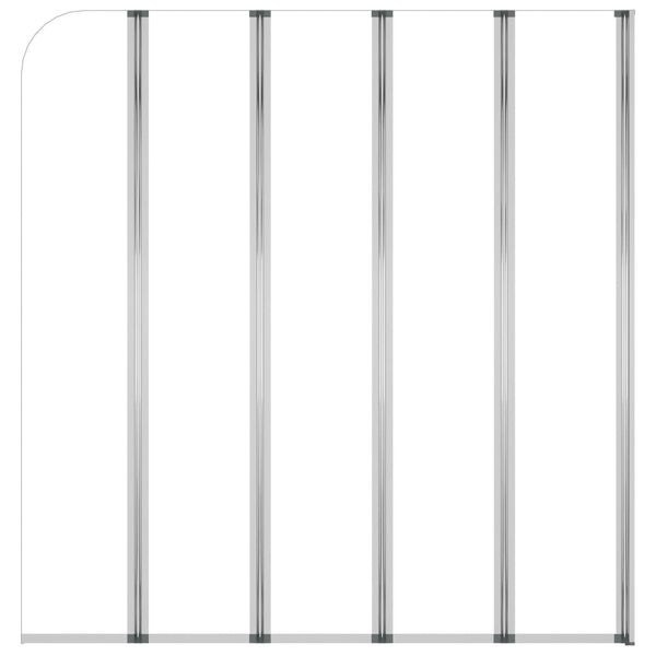 vidaXL Parawan na wannę, 120 x 140 cm, szkło hartowane, przezroczyste