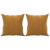 vidaXL 2-osobowa sofa z poduszkami, brązowa, 140 cm, aksamit