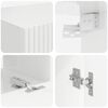 vidaXL Zestaw szafek RTV 5 pcs Wysoki połysk biały