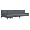 vidaXL Sofa rozkładana L, ciemnoszara, 279x140x70 cm, aksamit