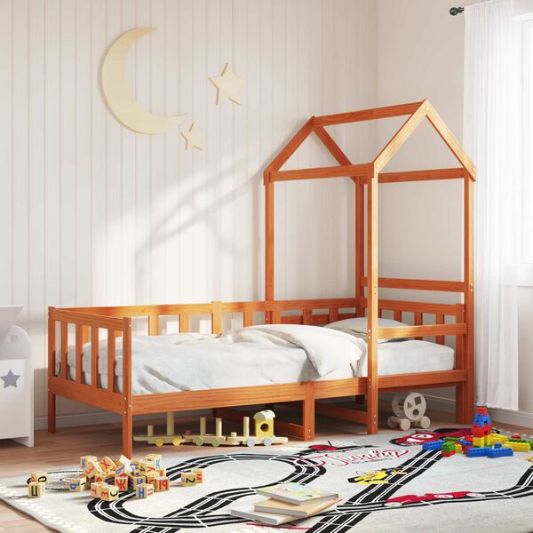 vidaXL Zestaw Ł&oacute;żka Dziennie 2 pcs Woskowy Brąz Lite drewno sosnowe