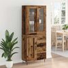 vidaXL Highboard z szufladą Stare drewno 69,5 x 34 x 90 cm