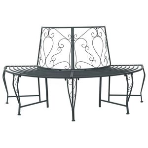 vidaXL Ławka Drzewna 4-Liczba miejsc 160 x 80 x 89 cm Stal