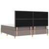 vidaXL Ł&oacute;żko sprężynowe z materacem Ciemnoszary 200 x 200 cm tkanina