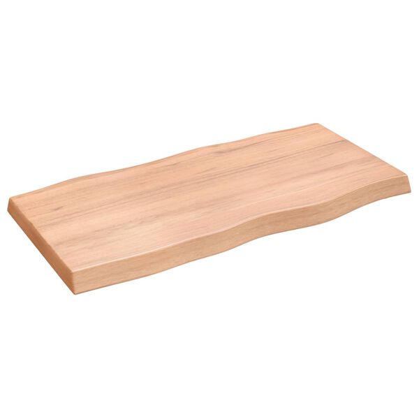 vidaXL Blat, jasnobrązowy 100x50x(2-6)cm drewno z naturalną krawędzią
