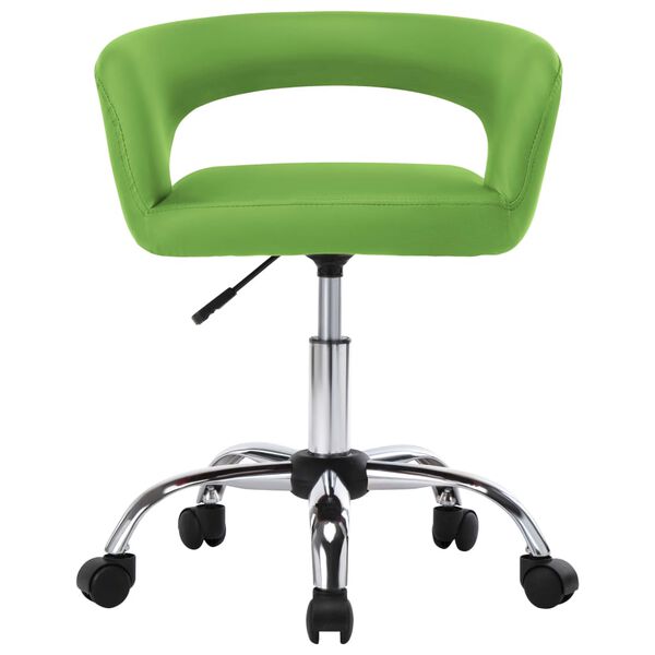 vidaXL Krzesła stołowe, 4 szt., zielone, sztuczna sk&oacute;ra