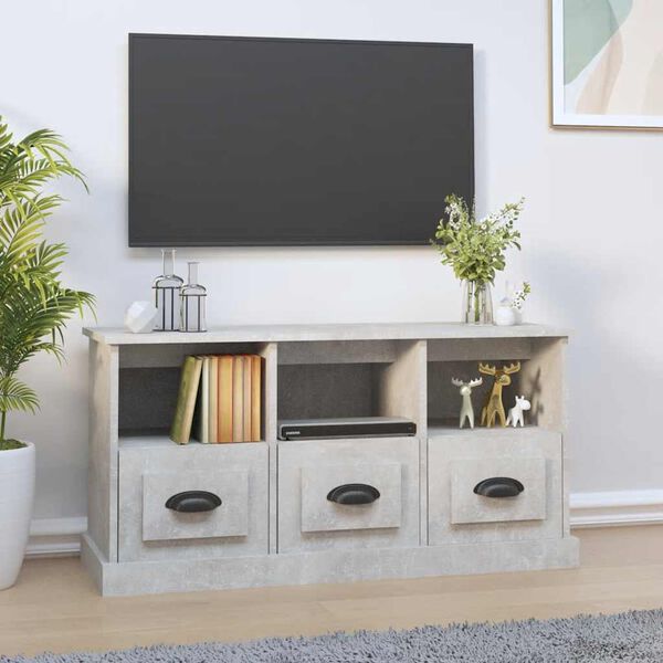 vidaXL Szafka pod TV, szarość betonu, 100x35x50 cm