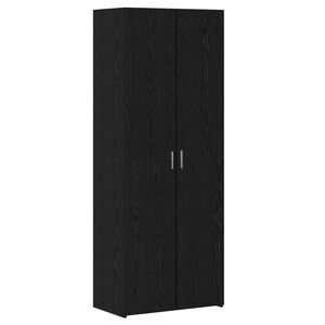 vidaXL Highboard 2 pcs Czarny Dąb 70 x 42,5 x 185 cm