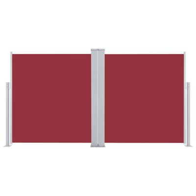vidaXL Zwijana markiza boczna na taras, czerwona, 117 x 600 cm