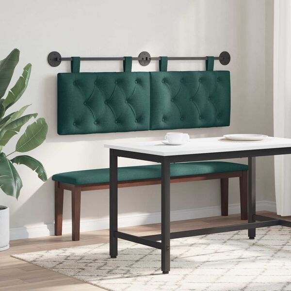 vidaXL Wisząca Głowa Ciemna zieleń 130 x 55 x 7 cm tkanina