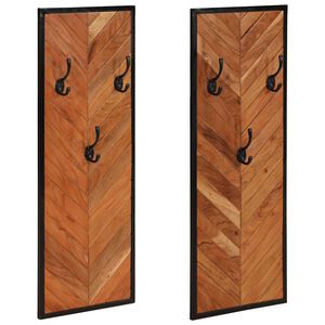 vidaXL Wieszaki na ubrania 2 szt. 35x1x90 cm Drewno lite Akacja