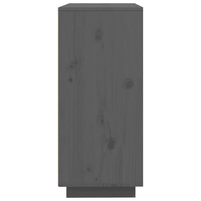 vidaXL Szafka, szara, 60x35x80 cm, lite drewno sosnowe