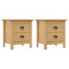 vidaXL Szafki nocne Hill, 2 szt., 46x35x49,5 cm, lite drewno sosnowe