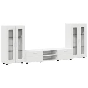 vidaXL Zestaw szafek RTV FLORIN 3 pcs Biały Drewno inżynieryjne