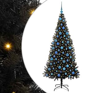 vidaXL Choinka Czarny 180 cm PVC
