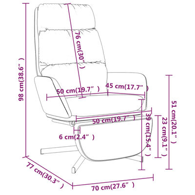 vidaXL Fotel wypoczynkowy z podnóżkiem, czarny, obity tkaniną