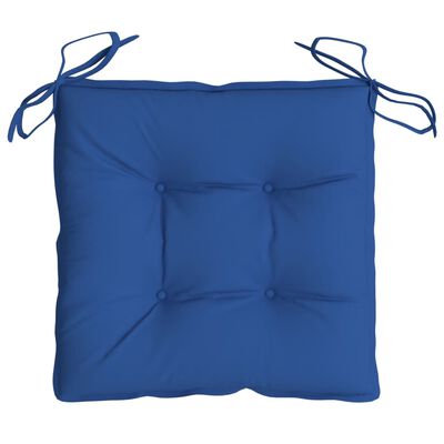 vidaXL Poduszki na krzesła, 2 szt., niebieskie, 40x40x7 cm, tkanina