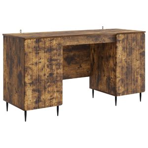 vidaXL Biurko Dąb wędzony 142,5 x 50 x 75 cm Drewno inżynieryjne