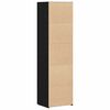 vidaXL Highboard 2 pcs Czarny Dąb 50 x 42,5 x 185 cm