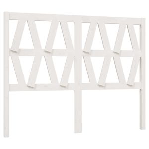 vidaXL Wezgłowie ł&oacute;żka, białe, 126x4x100 cm, lite drewno sosnowe