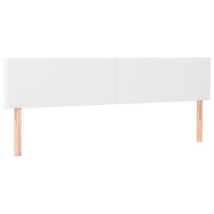 vidaXL Zagł&oacute;wki, białe, 180x5x78/88 cm, sztuczna sk&oacute;ra