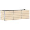 vidaXL Donica Kość słoniowa 240 x 80 x 75 cm Stal