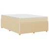 vidaXL Ramka ł&oacute;żka z materacem Kremowy 160 x 200 cm tkanina