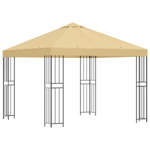vidaXL Altana 3 x 3 m kremowy Poliester i Stal 190 gsm