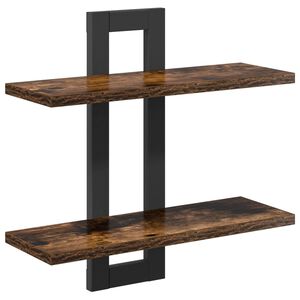 vidaXL P&oacute;łki wiszące Dąb wędzony 40 x 15 x 40 cm Drewno inżynieryjne