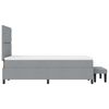 vidaXL Ł&oacute;żko sprężynowe z materacem Jasnoszary 120 x 200 cm tkanina
