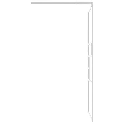 vidaXL Ścianka prysznicowa, 80x195 cm, szkło ESG, biała