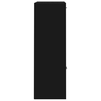 vidaXL Szafka, czarna, 60x29,5x90 cm, materiał drewnopochodny