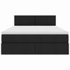 vidaXL Ł&oacute;żko z miejscem na przechowywanie i materacem Czarny