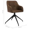 vidaXL Obrotowe krzesła stołowe, 4 szt., brązowe, obite tkaniną