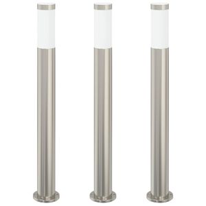 vidaXL Słupki oświetleniowe 3 szt. 80 cm Stal nierdzewna IP44
