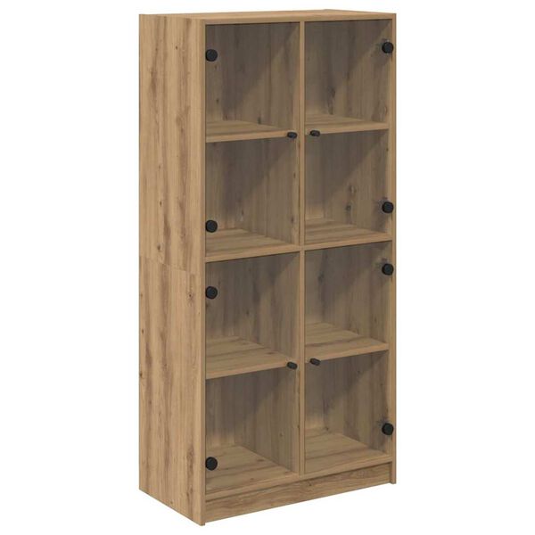 vidaXL Highboard Dąb rzemieślniczy 68 x 37 x 142 cm