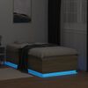 vidaXL Rama ł&oacute;żka z LED, dąb sonoma, 75x190cm, materiał drewnopochodny