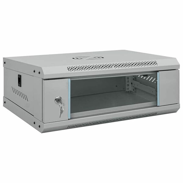 vidaXL Szafa sieciowa z przechowywaniem Szary 53 x 35 x 21 cm Stal