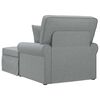 vidaXL Chaise Lounge z Fartuszkiem z poduszką 3 pcs Jasnoszary tkanina