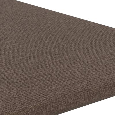 vidaXL Panele ścienne, 12 szt., brązowe, 30x30 cm, tkanina, 0,54 m²