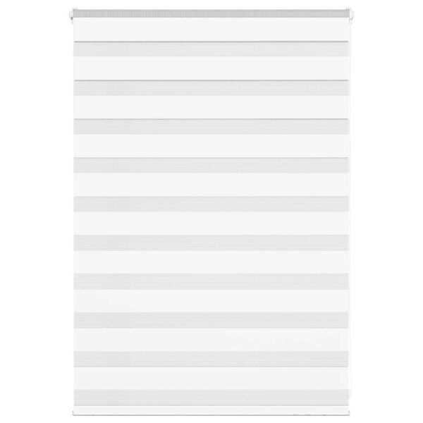 vidaXL Roleta zebra, biała, szerokość tkaniny 105,9cm, poliester